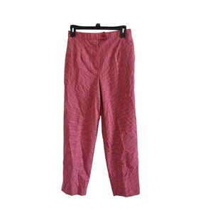 Sag Harbor Petite Plaid Red Business Style Pants